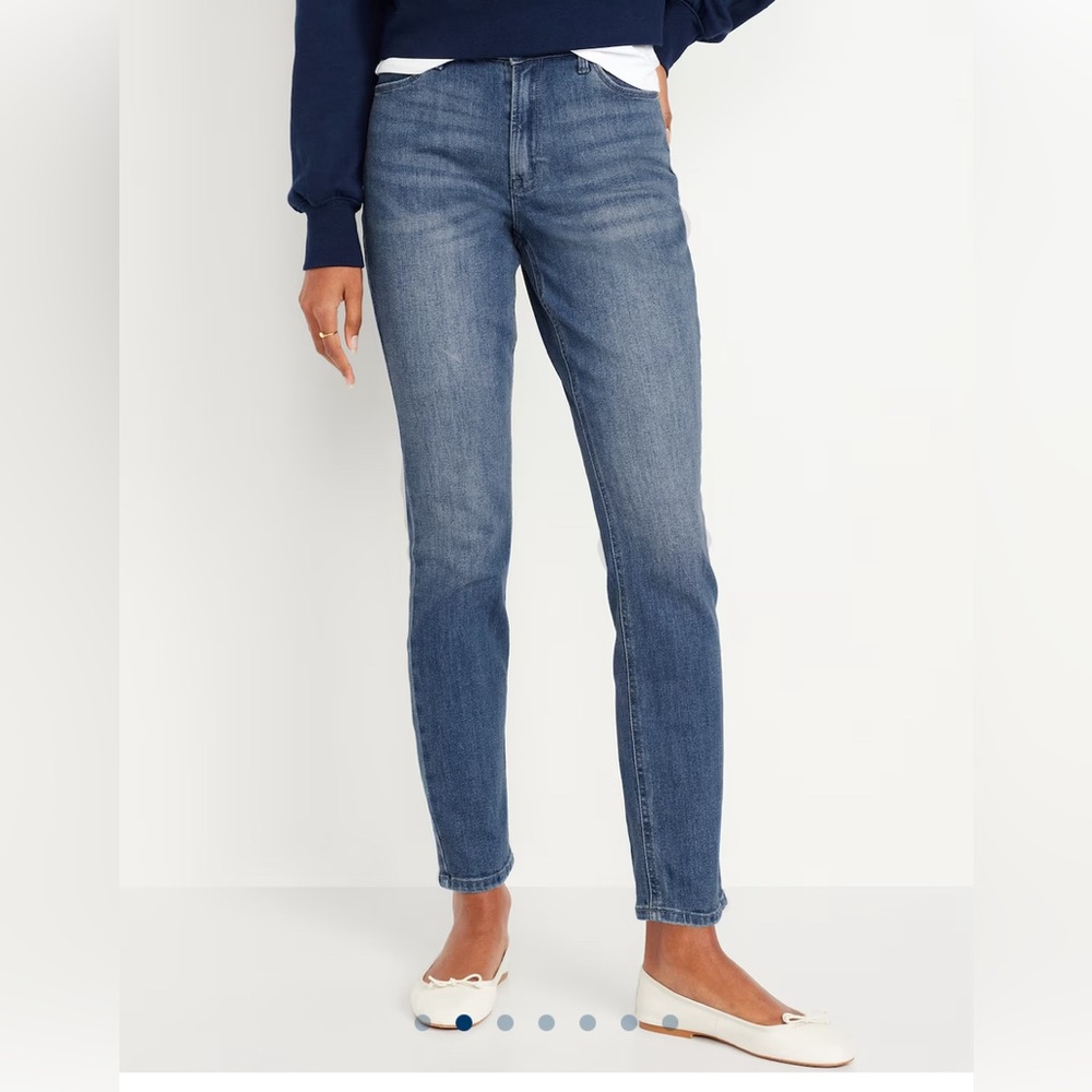 Old Navy Women's WOW High Rise Straight Jeans - Blue